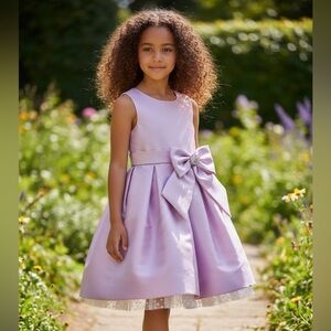 Rare Editions Garden Party Easter Dress with Bow